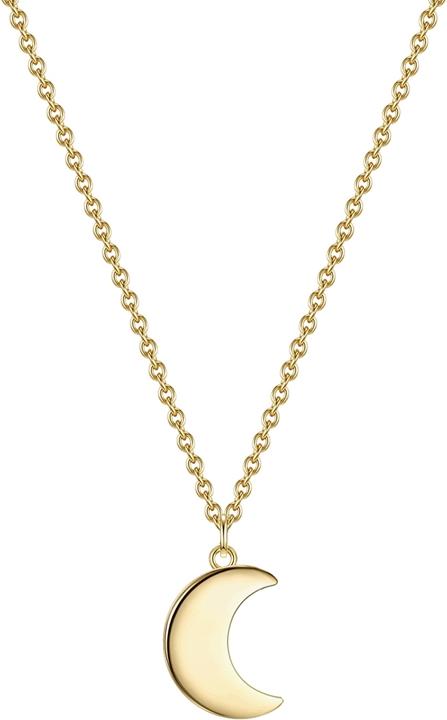 Immagine prodotto Glanzstücke München Donna Moon Argento giallo Oro 40,0 cm Catena base + 5,0 cm Estensione - 11520 (Argento, 40 - 45 cm)