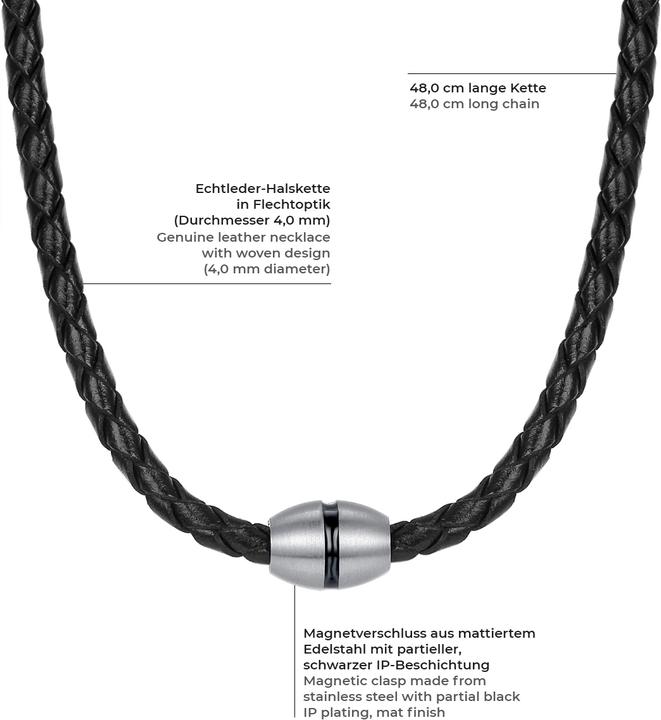 Image du produit True Rebels Hommes cuir véritable noir 48,0 cm - 130 (Cuir véritable, 48 cm)