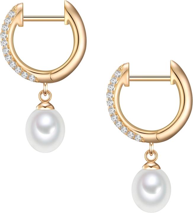 Image du produit Valero Pearls Femme argent sterling zirconium perle d'eau douce de culture or jaune - 11874 (Argent Sterling)