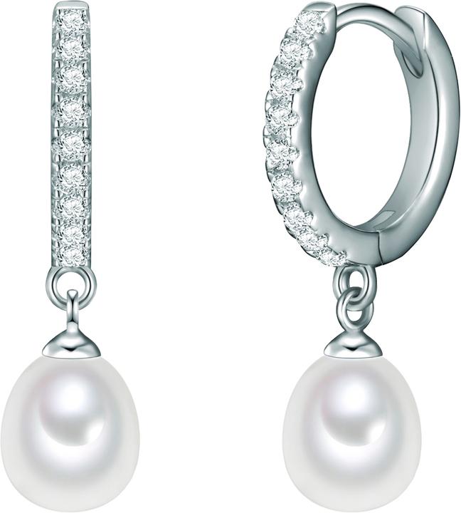 Immagine prodotto Valero Pearls Donna Argento Cubic Zirconia Perle d'acqua dolce coltivate argento - 11876 (Argento)