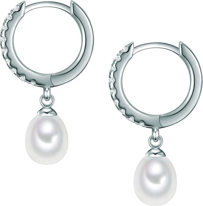 Immagine prodotto Valero Pearls Donna Argento Cubic Zirconia Perle d'acqua dolce coltivate argento - 11876 (Argento)
