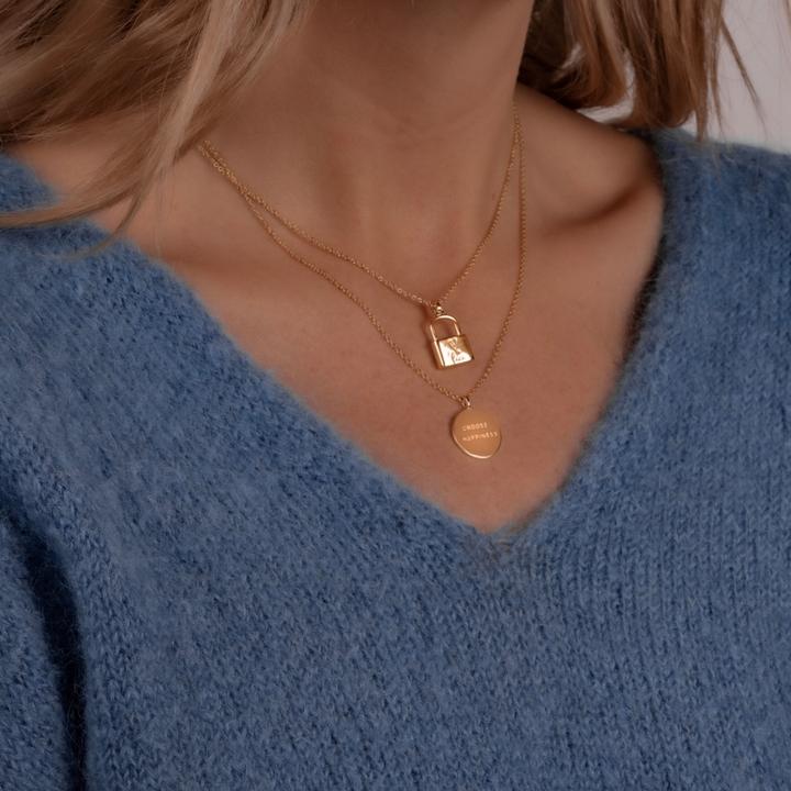 Immagine prodotto Glanzstücke München Lucchetto da donna argento giallo oro 40,0 cm di base + 5,0 cm di estensione - 11850 (Argento, 40 - 45 cm)