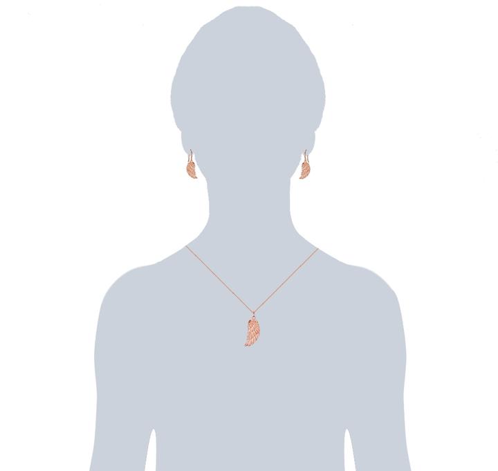 Immagine prodotto Rafaela Donata Donna ali d'angelo ottone oro rosa 50,0 cm di catena base + 7,0 cm di prolunga - 11942 (Ottone)