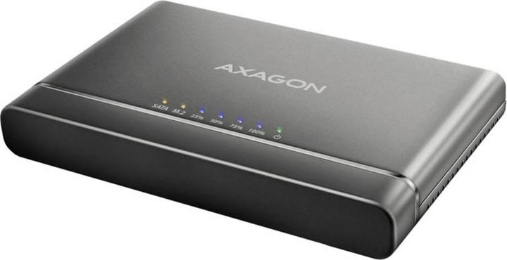 Actual product image Axagon ADSA-CC USB-C - NVMe M.2 SSD & SATA 2.5"/3.5" SSD/HDD CLONE MASTER (M.2 2280, M.2 2260)