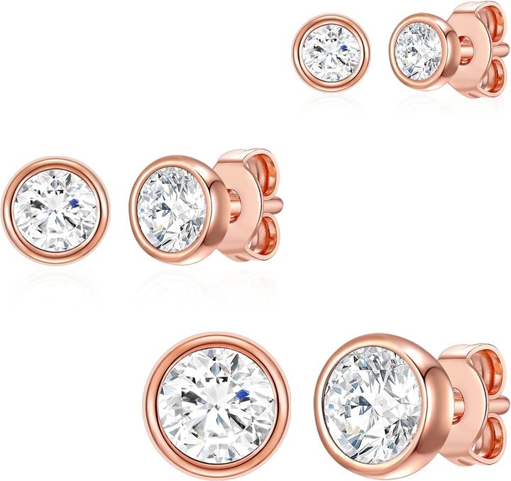Rafaela Donata Damen Sterling Silber verziert mit Kristallen von Swarovski® roségold - 12510 (Sterling Silber)
