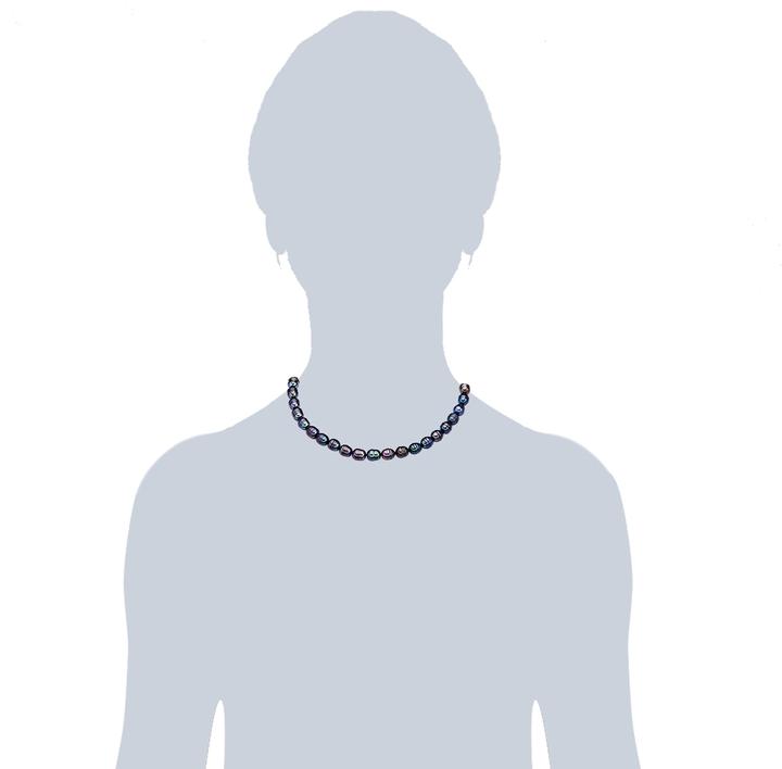Image du produit Valero Pearls Collier en argent sterling avec perles d'eau douce en or jaune 40 cm + 5 cm d'extension - 15054 (Argent Sterling, 40 - 45 cm)