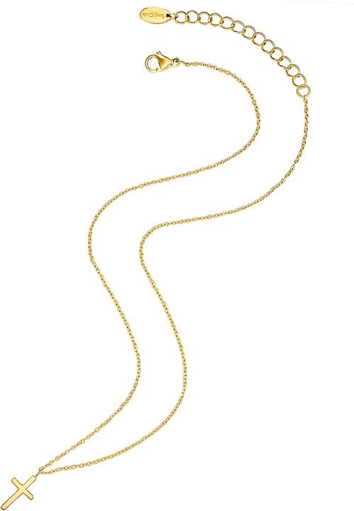 Immagine prodotto Eastside Croce da donna in acciaio inox oro giallo 38,0 cm di base + 5,0 cm di estensione - 15084 (Acciaio inossidabile, 38 - 43 cm)
