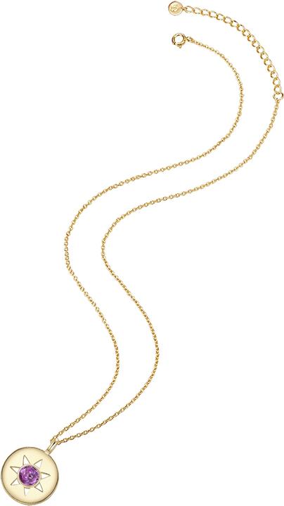 Immagine prodotto Glanzstücke München Donna Sun Argento Ametista Oro Giallo 40,0 cm Catena base + 5,0 cm Estensione - 11784 (Argento, 40 - 45 cm)
