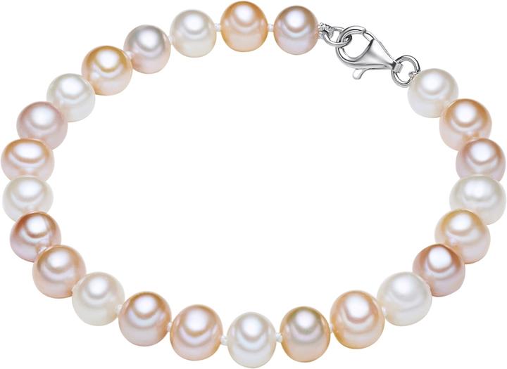 Immagine prodotto Valero Pearls Donna in argento sterling con perle d'acqua dolce coltivate - 2242 (21 cm, Argento)