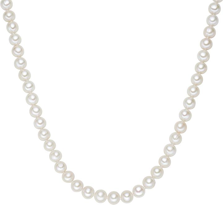Valero Pearls Damen Sterling Silber Süsswasser-Zuchtperle silber - 2236 (Sterling Silber, 45 - 49 cm)