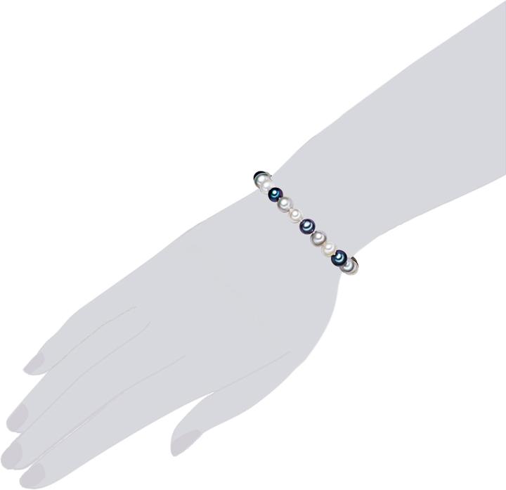 Immagine prodotto Valero Pearls Donna in argento sterling con perle d'acqua dolce coltivate - 2246 (19 cm, Argento 925, Perle)