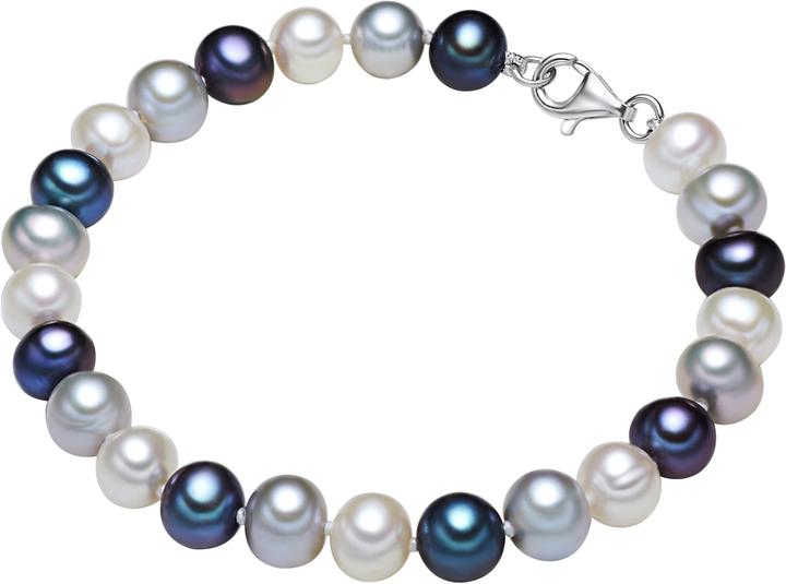 Valero Pearls Damen Sterling Silber Süsswasser-Zuchtperle silber - 2246 (19 cm, 925er Silber, Perle)