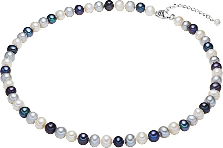 Immagine prodotto Valero Pearls Donna in argento sterling con perle d'acqua dolce coltivate - 2244 (Argento, 40 cm)