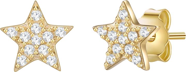 Immagine prodotto Glanzstücke München Stella da donna in argento Sterling Cubic Zirconia Oro Giallo - 15272 (Argento)