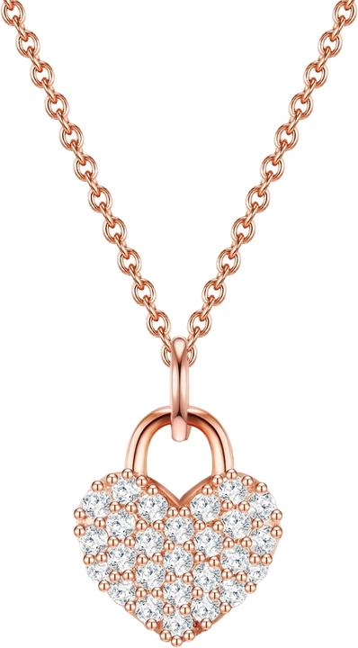 Produktbild Glanzstücke München Damen Herz Sterling Silber Zirkonia roségold 40,0 cm Basiskette + 5,0 cm Verlängerun - 23786 (Sterling Silber, 40 - 45 cm)