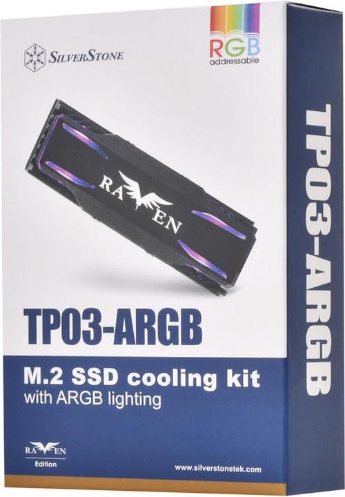 Produktbild Silverstone Technology SST-TP03-ARGB - M.2 SSD cooling set + ARGB