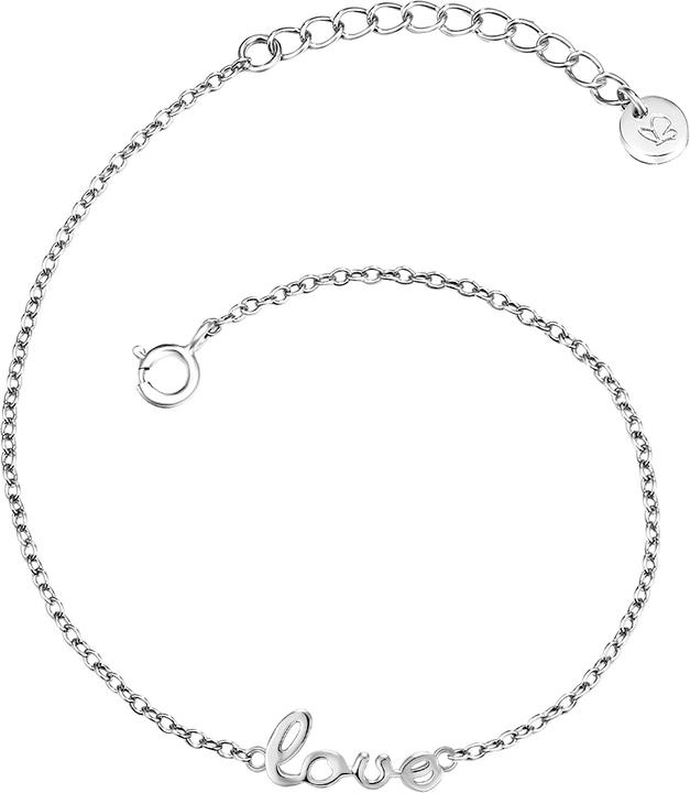 Immagine prodotto Glanzstücke München Donna amore argento 17,0 cm lunghezza base + 3,0 cm estensione - 15464 (17 cm, Argento)
