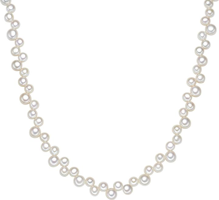 Actual product image Valero Pearls Ladies sterling silver freshwater cultured pearl silver 42.0 cm base chain + 5.0 cm extension - 2886 (Sterling Silver, 42 - 47 cm)