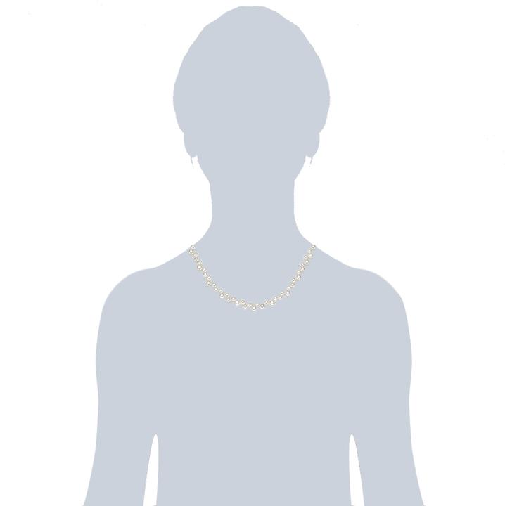 Actual product image Valero Pearls Ladies sterling silver freshwater cultured pearl silver 42.0 cm base chain + 5.0 cm extension - 2886 (Sterling Silver, 42 - 47 cm)