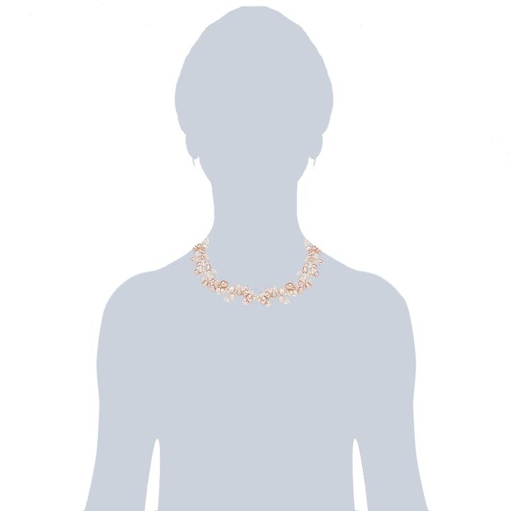 Immagine prodotto Valero Pearls Catena da donna in argento con perle d'acqua dolce 43,0 cm + 5,0 cm di estensione - 3072 (Argento, 43 - 48 cm)