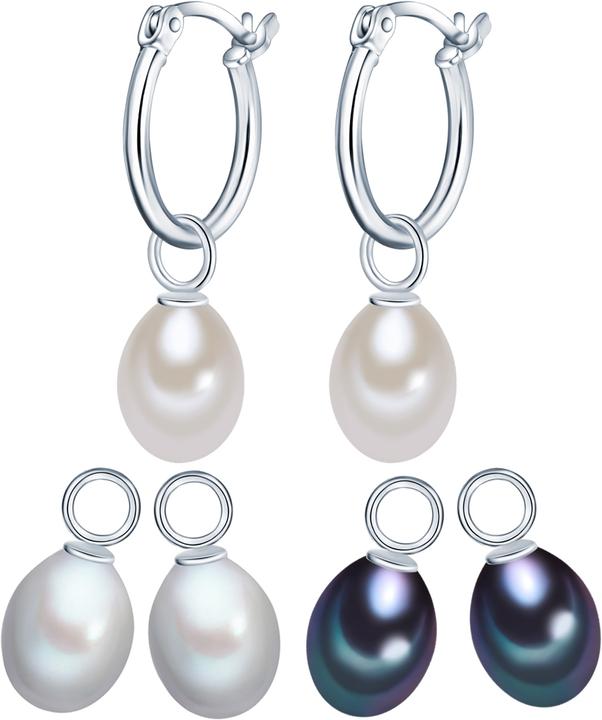 Valero Pearls Damen Sterling Silber Süsswasser-Zuchtperle silber - 3106 (Sterling Silber)