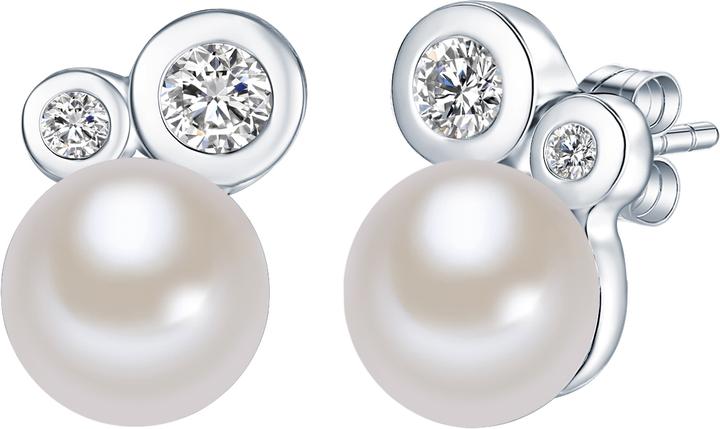 Immagine prodotto Valero Pearls Donna Argento Cubic Zirconia Perle d'acqua dolce coltivate argento - 3146 (Argento)