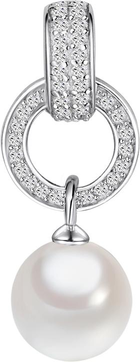 Rafaela Donata Damen Sterling Silber Zirkonia Muschelkernperle silber - 3168 (Sterling Silber)