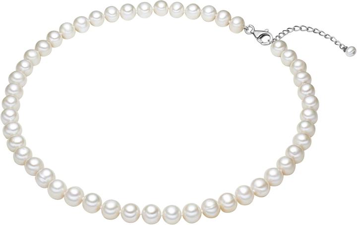 Immagine prodotto Valero Pearls Catena da donna in argento con perle d'acqua dolce 43,0 cm di base + 5,0 cm di estensione - 3334 (Argento, 43 - 48 cm)