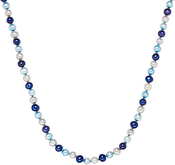Valero Pearls Damen Sterling Silber Süsswasser-Zuchtperle silber 42,0 cm Basiskette + 5,0 cm Verlängerung - 3294 (Sterling Silber, 42 - 47 cm)