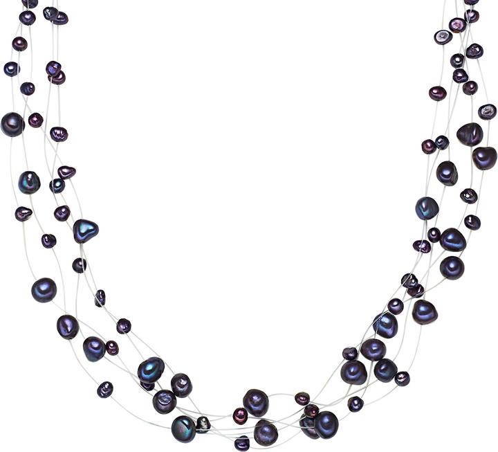 Immagine prodotto Valero Pearls Catena da donna in argento con perle d'acqua dolce 43,0 cm di base + 5,0 cm di estensione - 3180 (Argento, 43 - 48 cm)