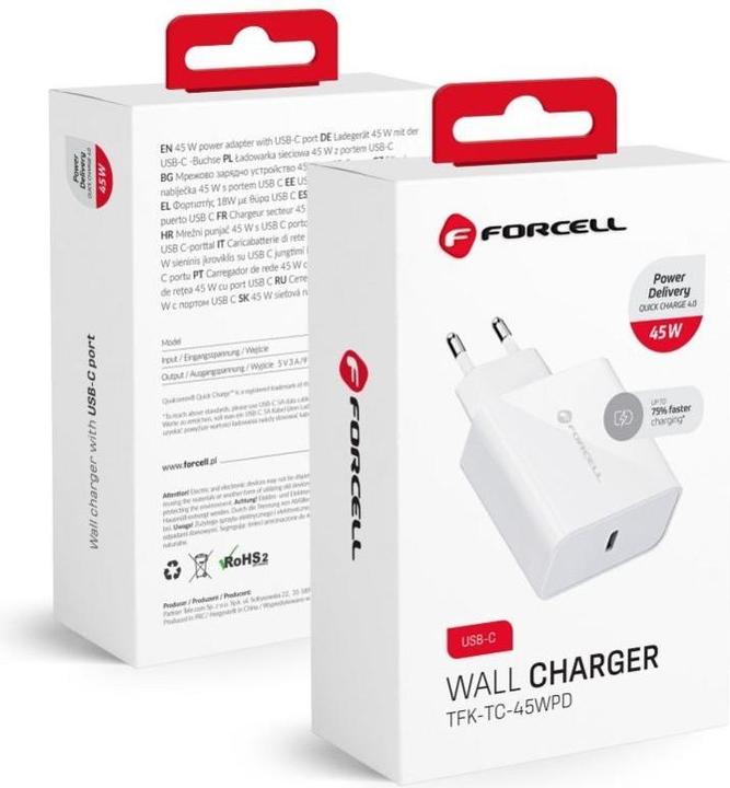 Produktbild Forcell Įkroviklis TFK-TC-45WPD 1x USB-C 3 A (45 W)