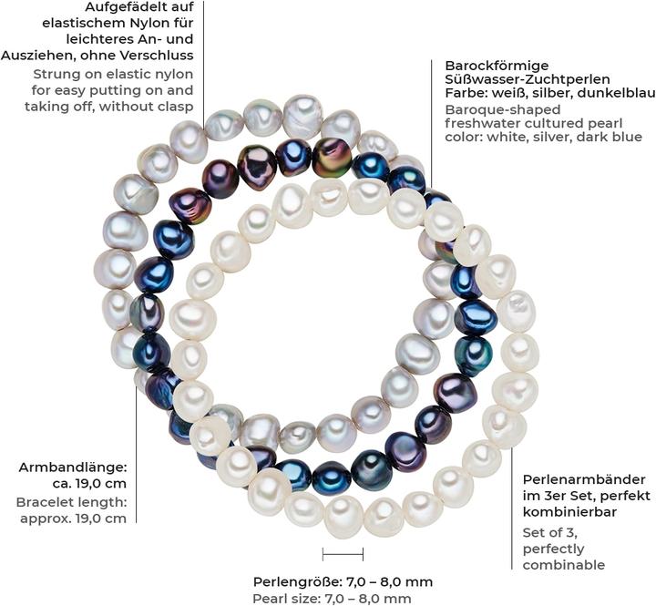 Image du produit Valero Pearls Perle de culture d'eau douce pour femme 19,0 cm - 3970 (19 cm, Perle de culture d'eau douce)