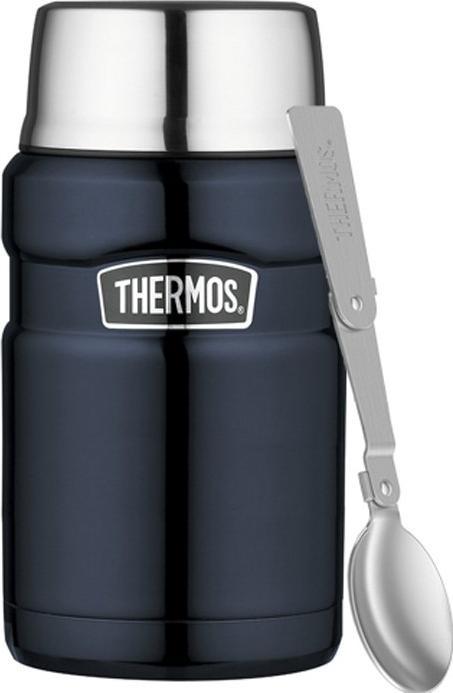 Thermos pour aliments avec louche et tasse pliantes - bleu foncé 710 ml (0.71 l)