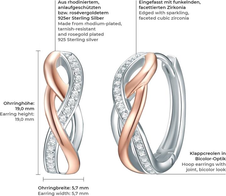 Immagine prodotto Rafaela Donata Donna Argento Zirconia Argento/Oro Rosa - 9814 (Argento)
