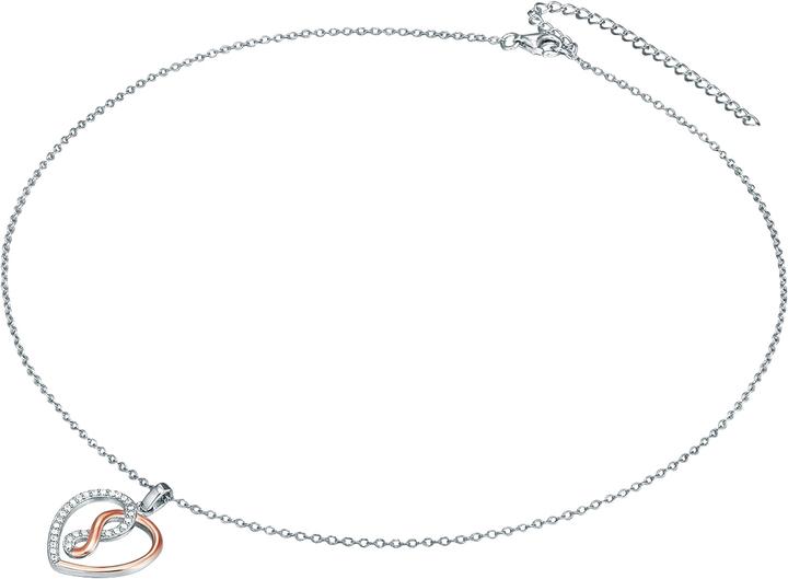 Produktbild Rafaela Donata Damen Herz Sterling Silber Zirkonia silber/roségold 42,0 cm Basiskette + 7,0 cm Verlängerung - 9818 (Sterling Silber, 42 - 49 cm)