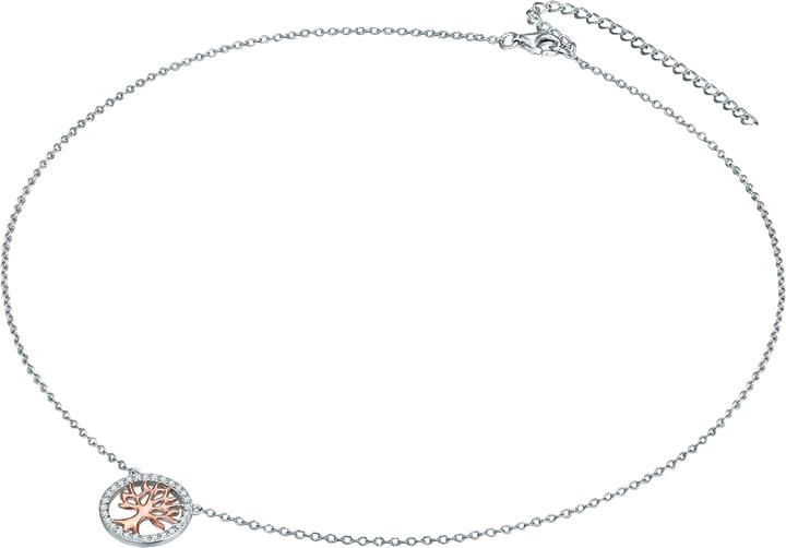 Immagine prodotto Rafaela Donata Catena da donna Albero della Vita in argento Sterling Zirconia argento/oro rosa 42,0 cm di base + (Argento, 42 - 49 cm)