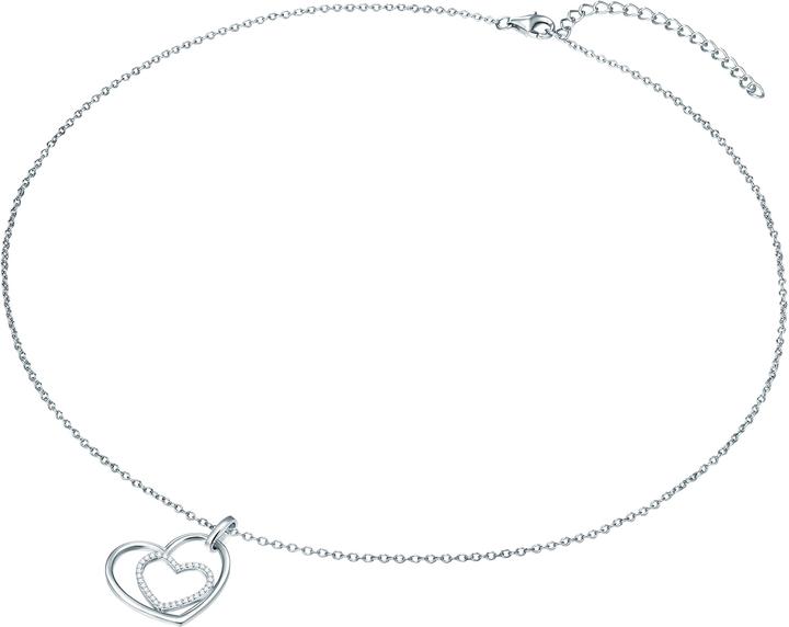 Image du produit Rafaela Donata Femme coeur argent sterling zirconium argent 42,0 cm chaîne de base + 5,0 cm extension - 9866 (Argent Sterling, 42 - 47 cm)