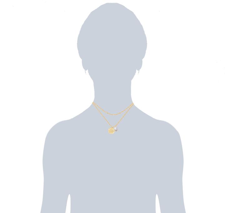 Image du produit Valero Pearls Femme Acier inoxydable Perle d'eau douce or jaune 38,0/40,0 cm Chaîne de base + 5,0 cm Extension - (Acier inoxydable, 38 cm)