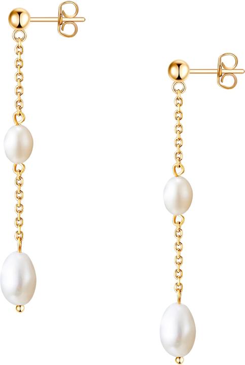 Immagine prodotto Valero Pearls Donna acciaio inossidabile perla d'acqua dolce coltivata oro giallo - 24315 (Acciaio inossidabile)