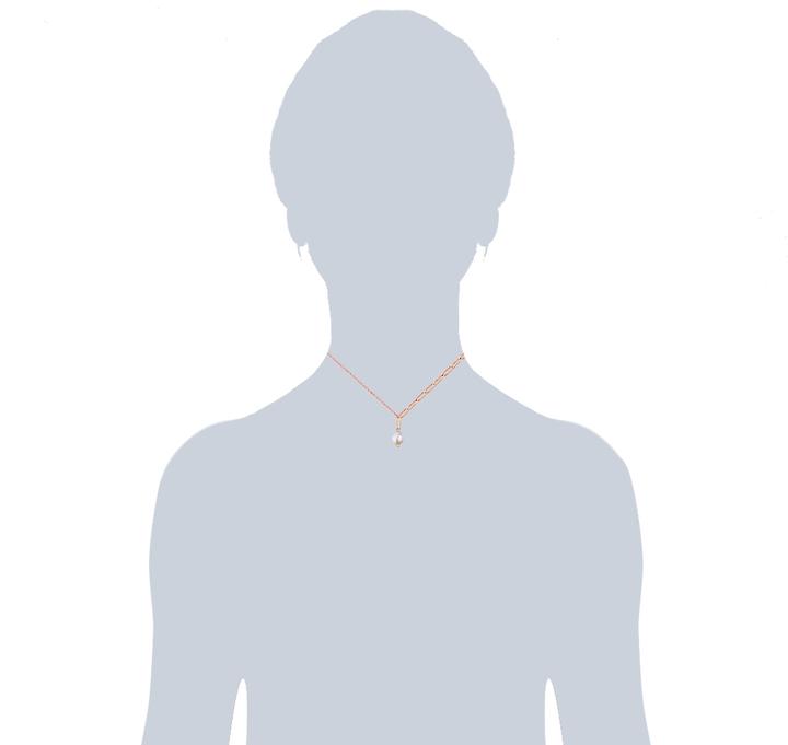 Actual product image Valero Pearls Ladies stainless steel freshwater cultured pearl rose gold 40.0 cm base chain + 5.0 cm extension - (Stainless steel, 40 - 45 cm)