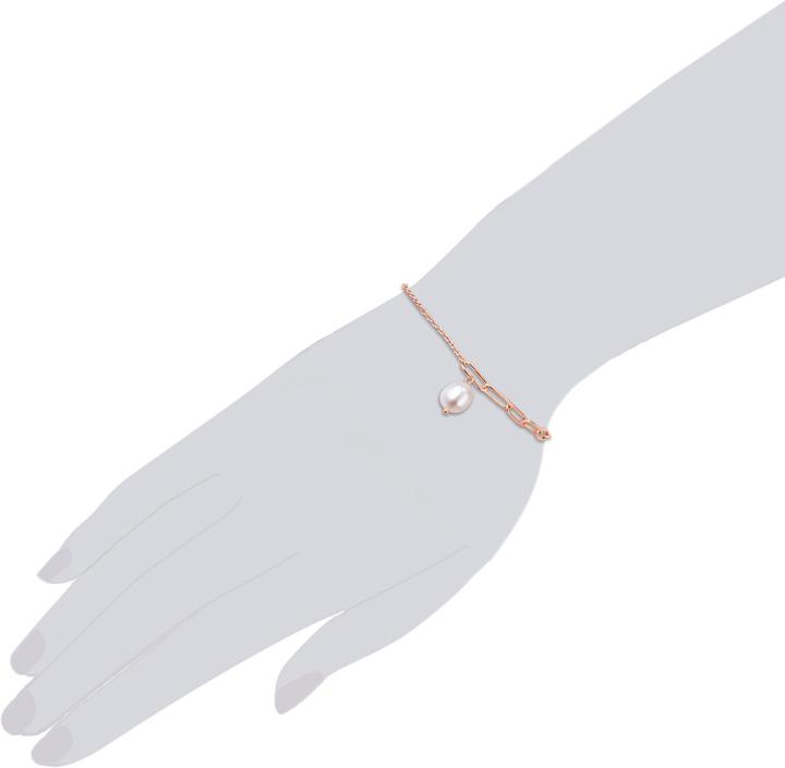 Produktbild Valero Pearls Damen Edelstahl Süsswasser-Zuchtperle roségold 17,0 cm Basislänge + 4,0 cm Verlängerung - 24339 (17 cm, Edelstahl)