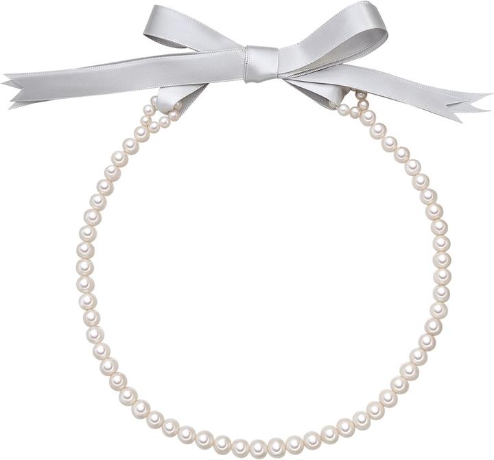 Valero Pearls Damen Satin Süsswasser-Zuchtperlen grau 45,0 cm - 24389 (Satin, 45 cm)