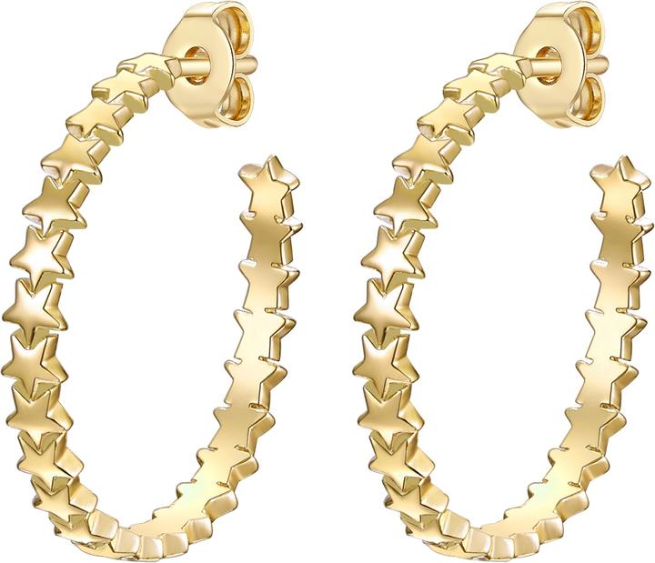 Glanzstücke München Damen Sterne Sterling Silber gelbgold - 24569 (Sterling Silber)