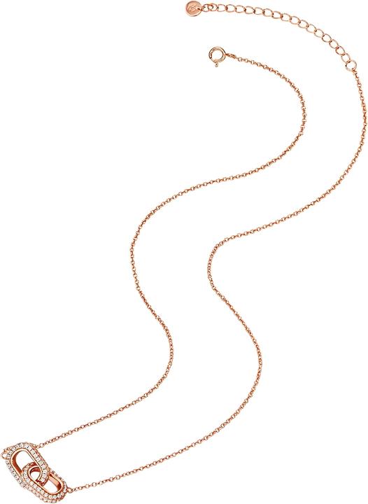 Actual product image Glanzstücke München Ladies sterling silver cubic zirconia rose gold 40.0 cm base chain + 5.0 cm extension - 26683 (Sterling Silver, 40 - 45 cm)
