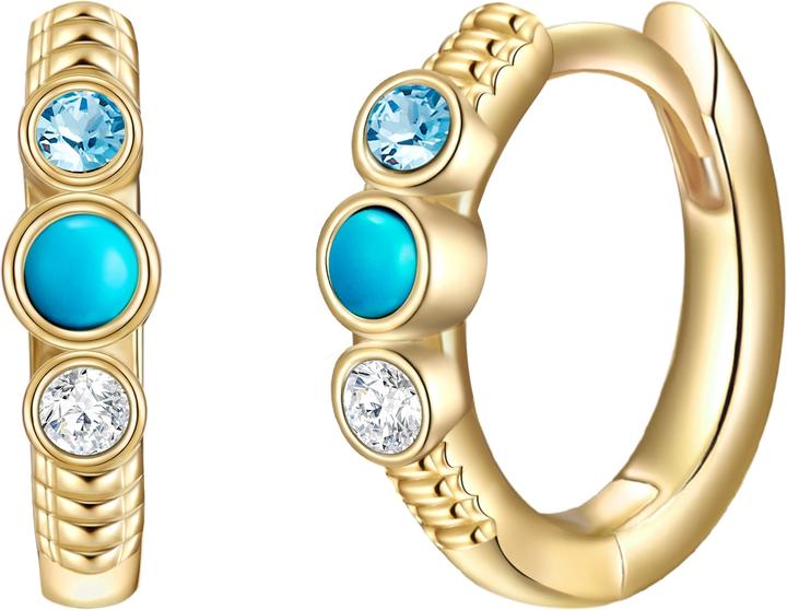 Glanzstücke München Damen Sterling Silber Türkis (rekonstruiert) gelbgold - 26791 (Sterling Silber)