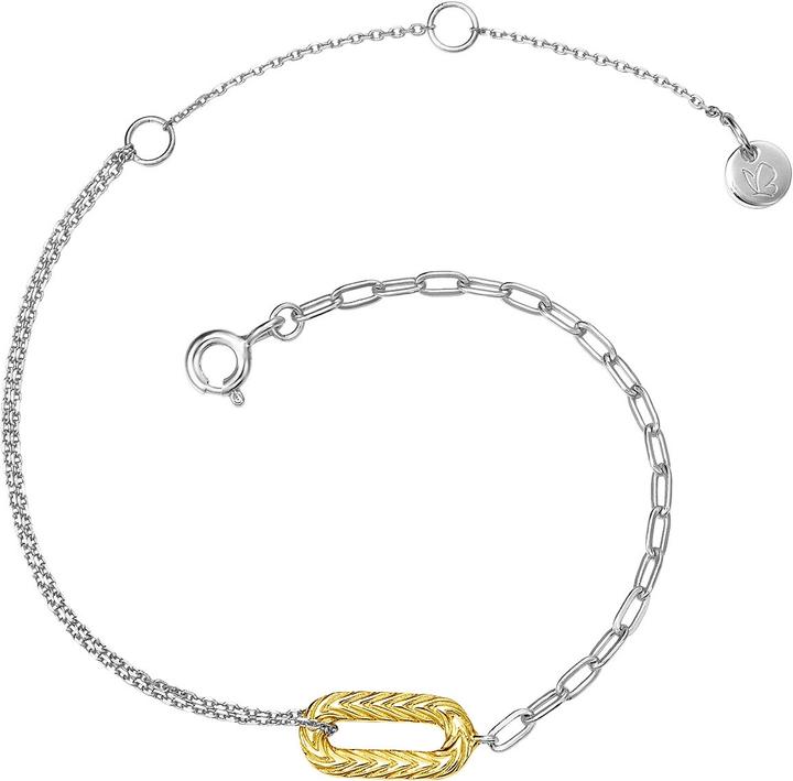 Immagine prodotto Glanzstücke München Donna argento argento/oro giallo 17,0 cm di lunghezza base + 3,0 cm di estensione - 26819 (17 cm, Argento)