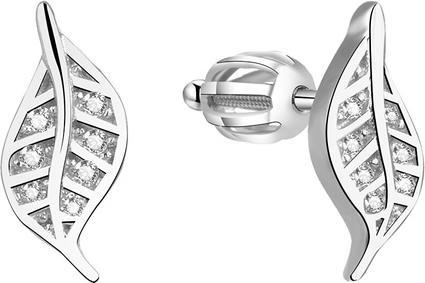 Beneto Silver earrings with zircons AGUP1634S