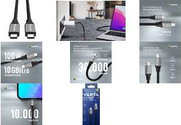 Image du produit Varta Câble Speed Charge & Sync USB Type C vers USB Type C (2 m, USB 3.1, 100 W)