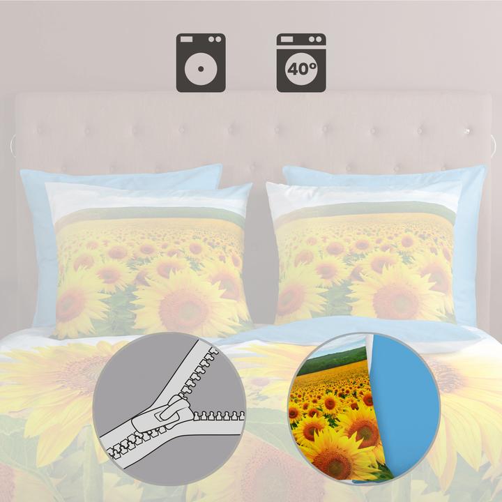 Produktbild Good Morning Wendebettwäsche "Sonne" (Duvetbezug, 80 x 80 cm, 155 x 220 cm)