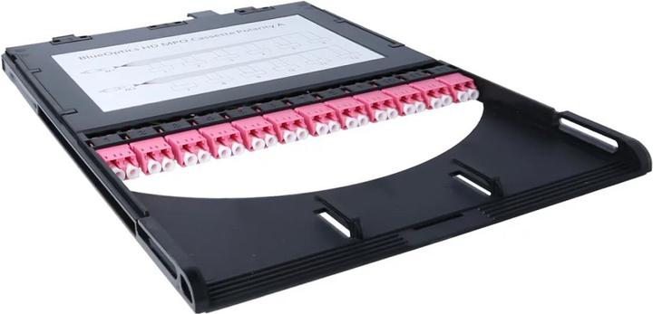 Produktbild BlueOptics HD MPO Kassette 12x LC Duplex UPC 2x MPO 12 Kerne OM4 AF